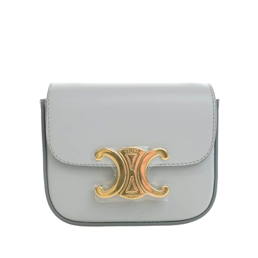 Celine Mini Calfskin Claude Crossbody Blue Leather Very good condition - Front View
