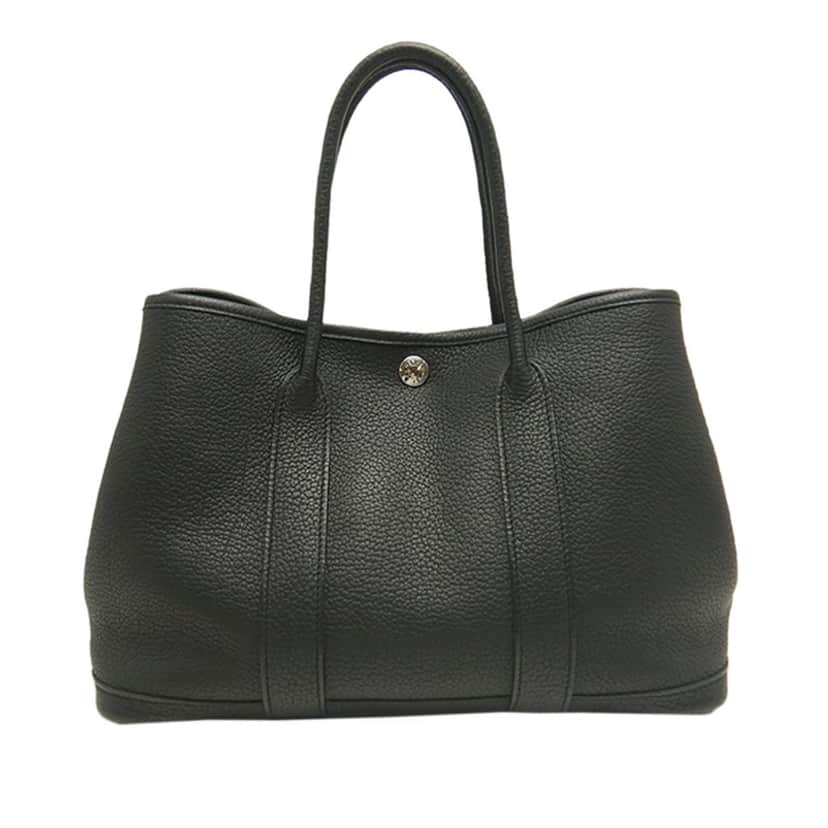 Hermès Negonda Garden Party 30 Black Leather Very good condition - Front View