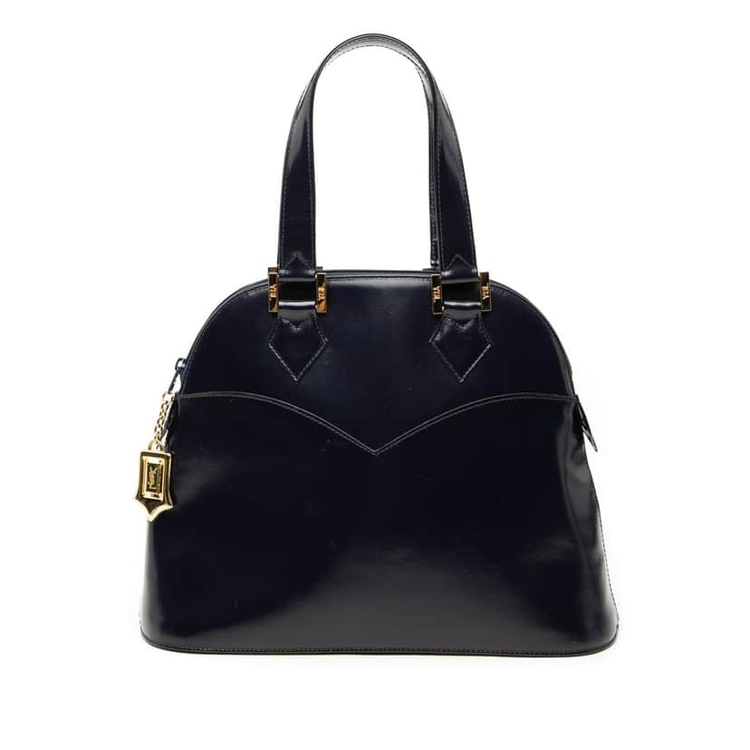 Saint Laurent Leather Handbag Blue Leather Very good condition - Front View