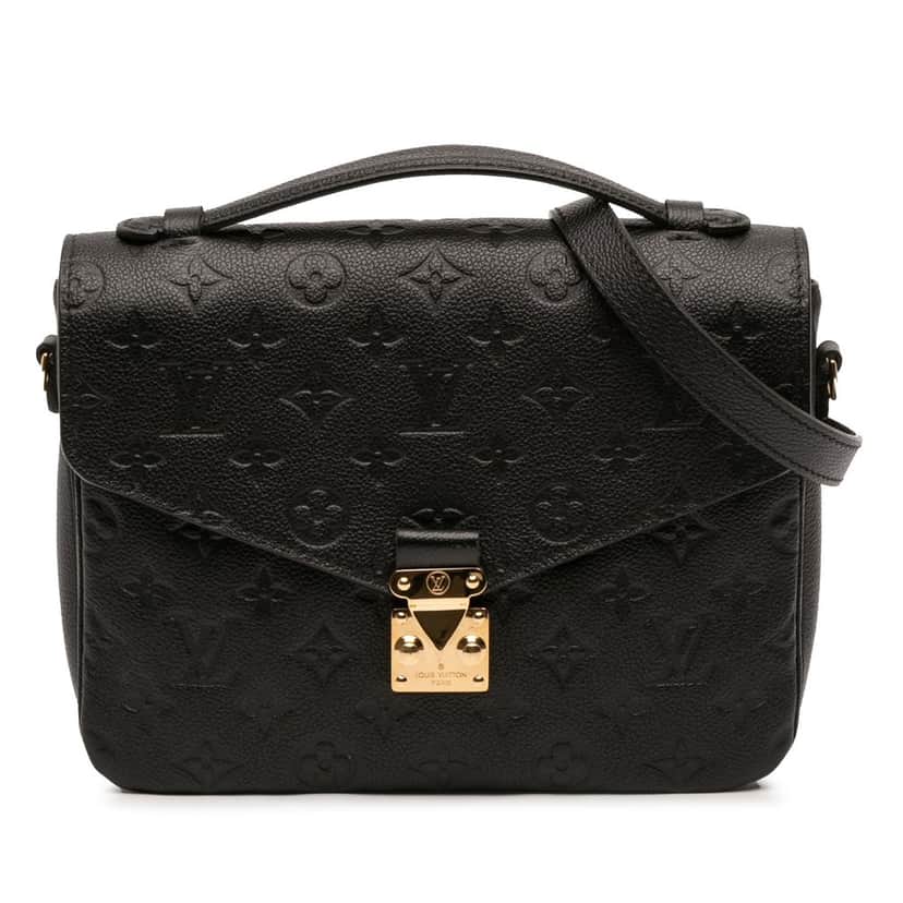 Louis Vuitton Monogram Empreinte Pochette Metis Black Leather Very good condition - Front View