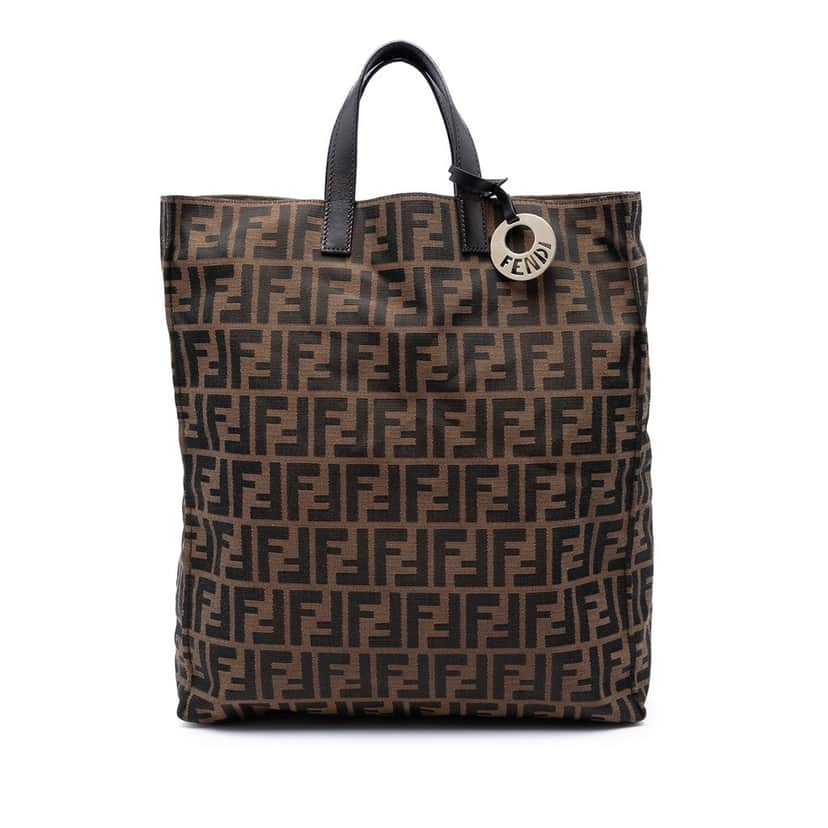 Fendi Zucca Canvas Shopping Tote Brown Very good condition - Front View
