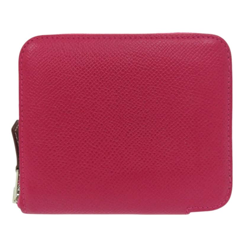 Hermès Epsom Silk in Compact Wallet Pink Leather Very good condition - Front View