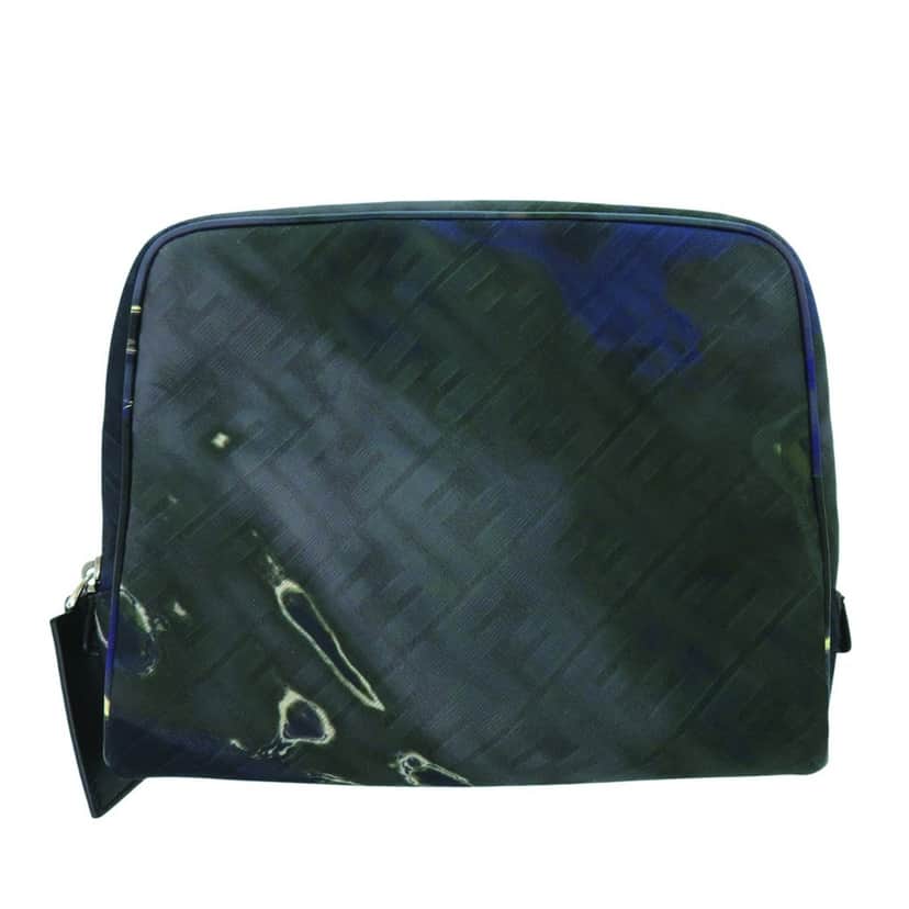 Fendi Zucca Gradient Canvas FF 1974 Toiletry Case Blue Very good condition - Front View