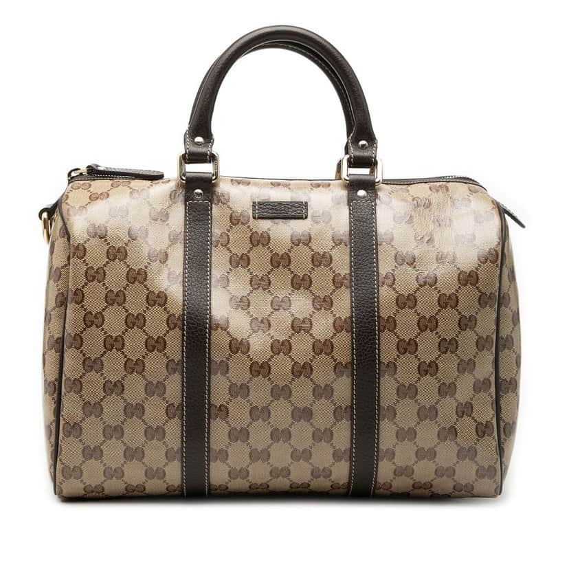 Gucci Medium GG Crystal Joy Boston Bag Beige Very good condition - Front View