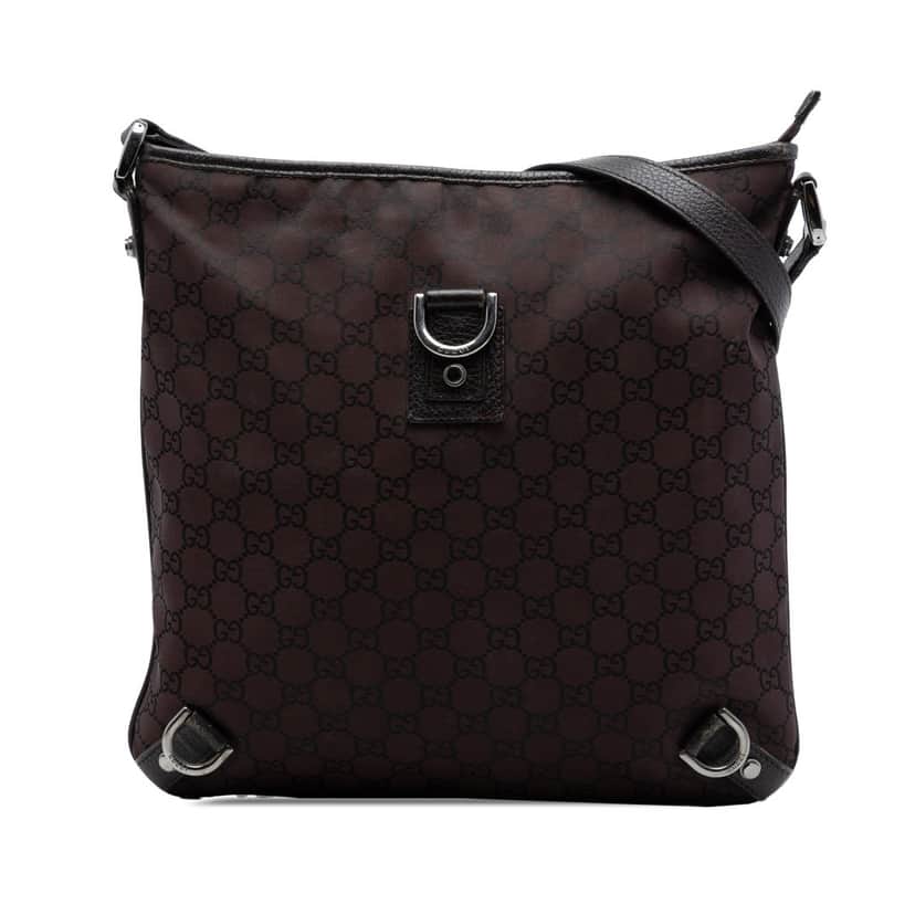 Gucci GG Nylon Abbey D Ring Crossbody Brown Very good condition - Front View