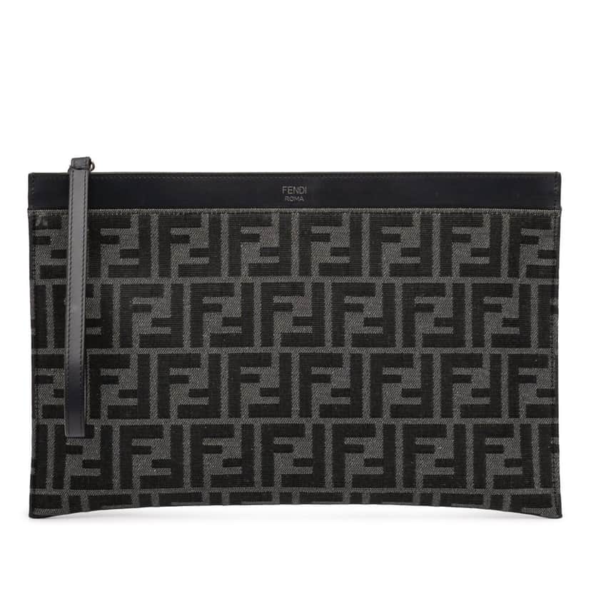 Fendi Medium Zucca Canvas Flat Pouch Other Very good condition - Front View