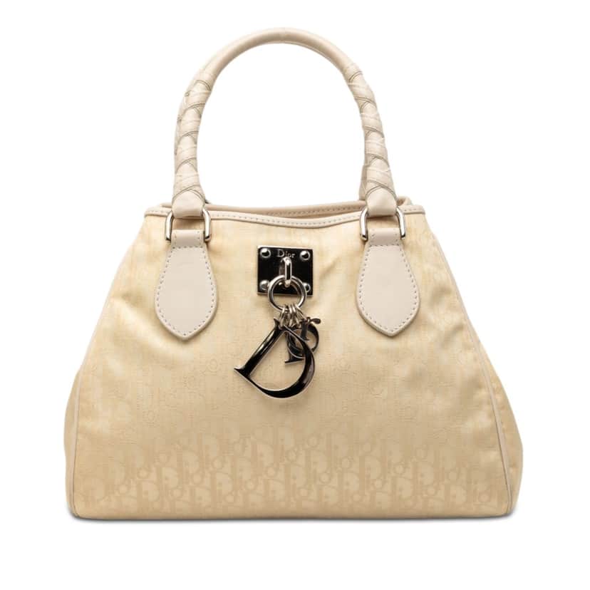 Dior Small Diorissimo Trotter Canvas Lovely Charm Tote Brown Very good condition - Front View
