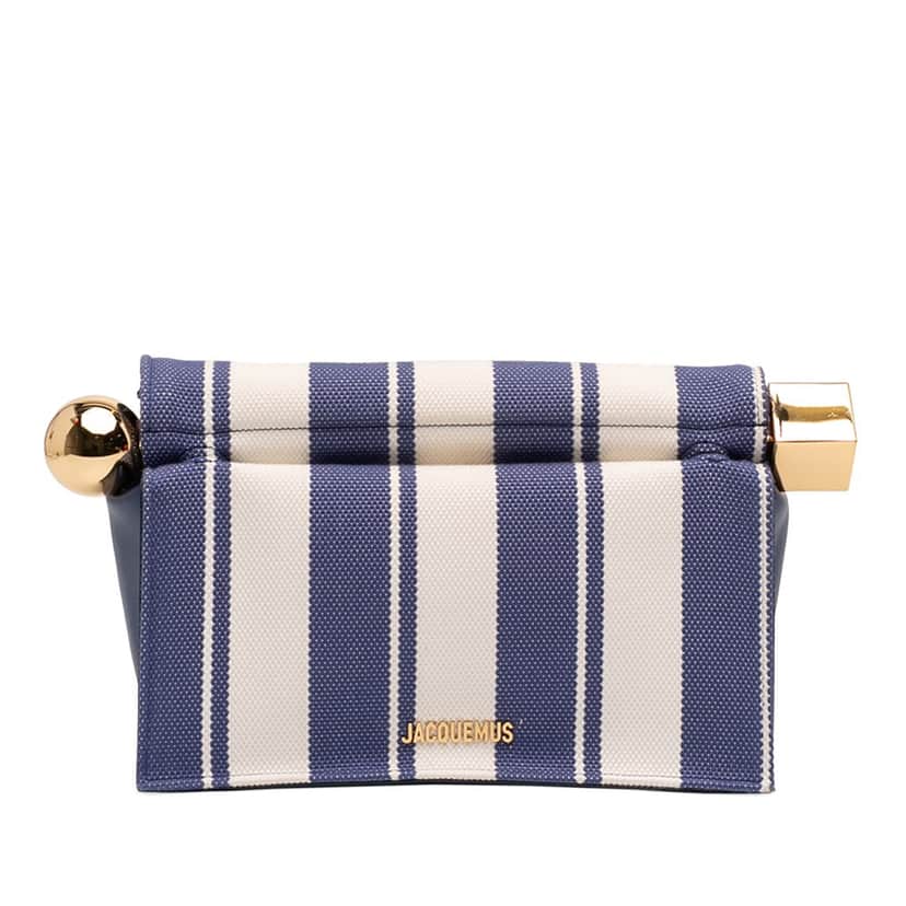Jacquemus Bicolor Raffia La Pochette Rond Carre White Very good condition - Front View