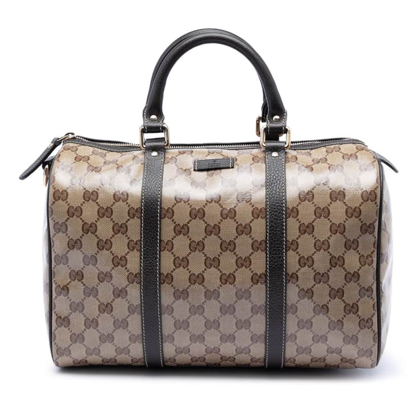 Gucci Medium GG Crystal Joy Boston Bag Beige Very good condition - Front View