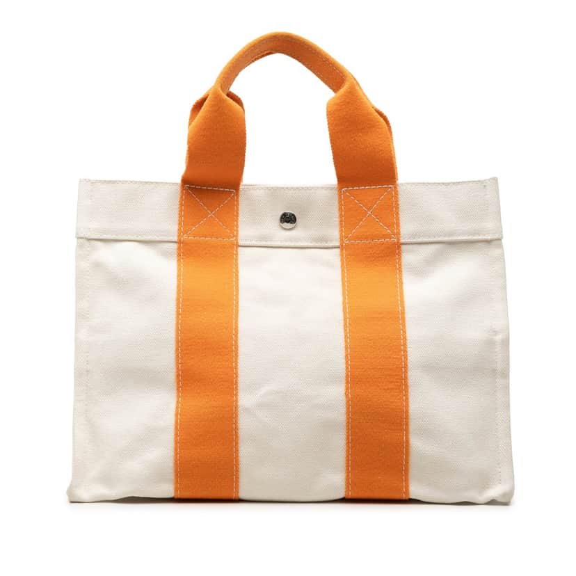 Hermès Toile Bora Bora PM White Very good condition - Front View