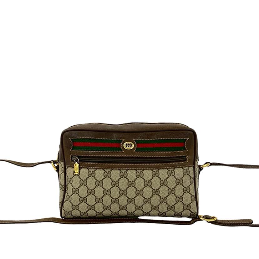 Gucci GG Supreme Web Crossbody Beige Very good condition - Front View