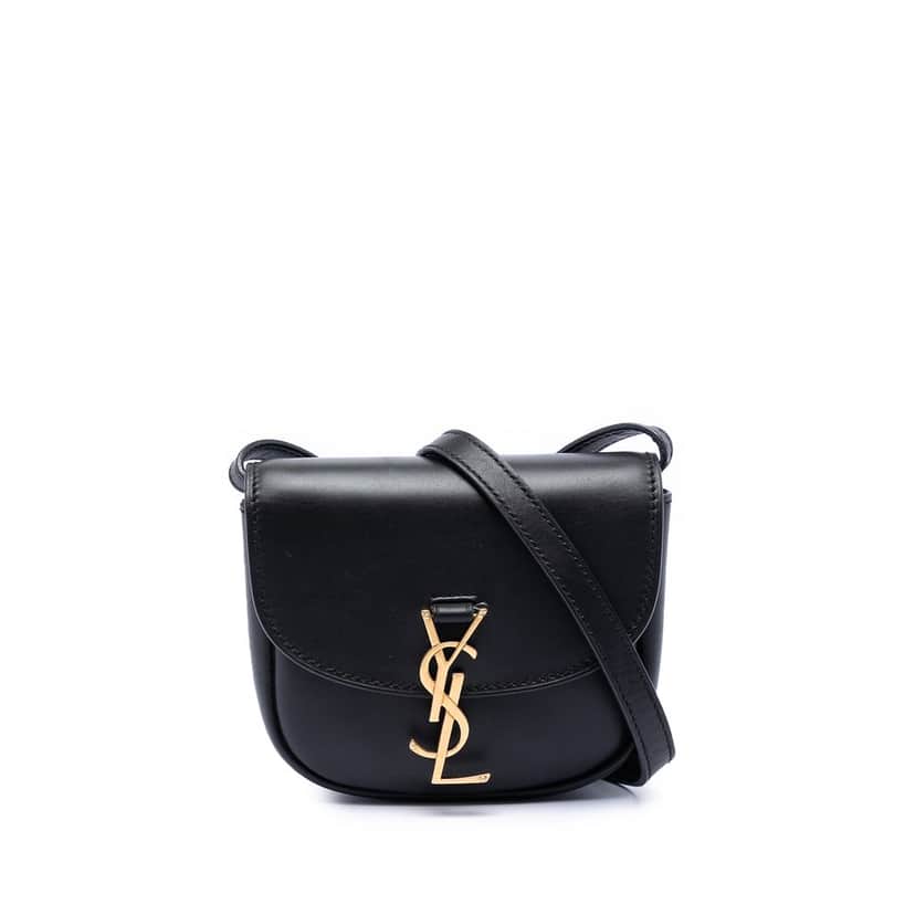 Saint Laurent Small Leather Monogram Kaia Crossbody Black Leather Very good condition - Front View