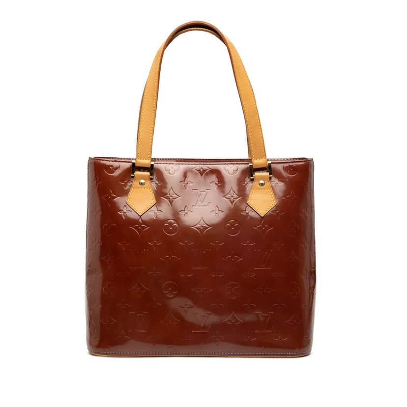 Louis Vuitton Monogram Vernis Houston Brown Leather Good condition - Front View