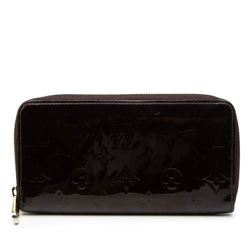 Louis Vuitton Monogram Vernis Zippy Long Wallet Purple Leather Good condition - Front View