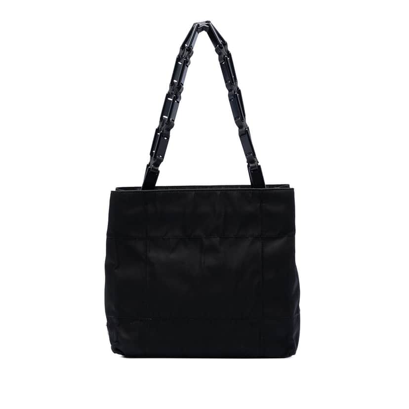 Prada Tessuto Impunto Chain Tote Black Very good condition - Front View