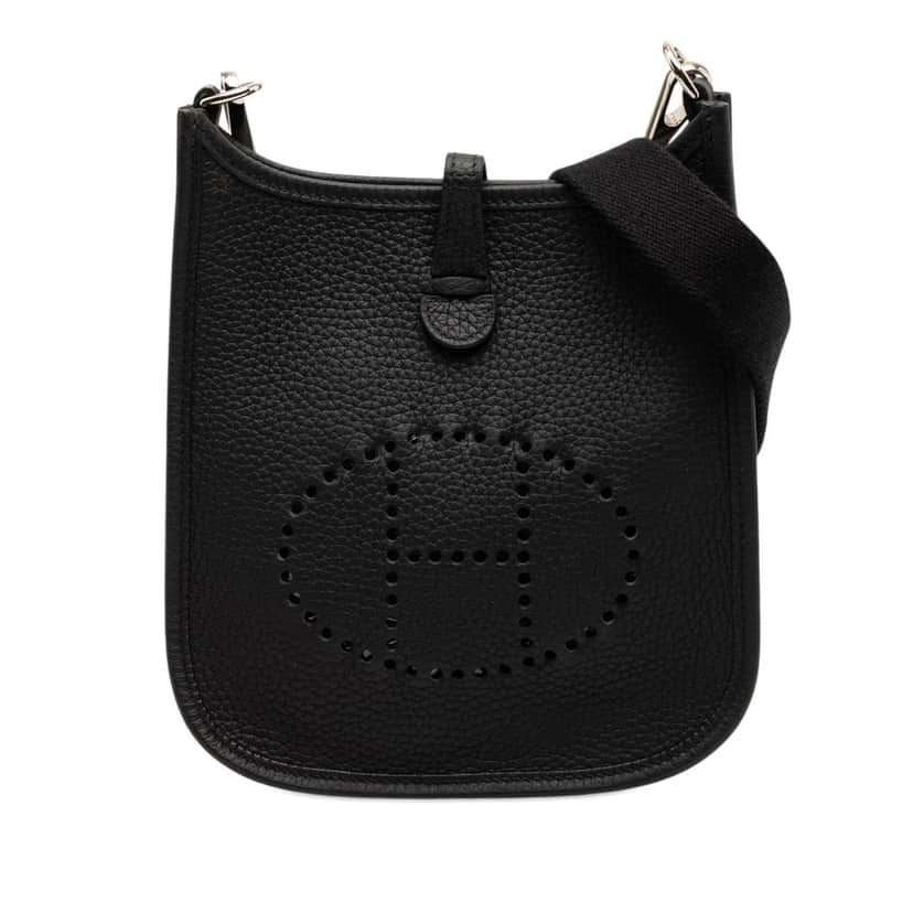 Hermès Clemence Evelyne 16 Amazone Black Leather Very good condition - Front View
