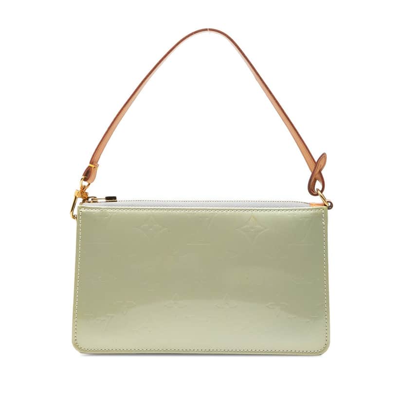 Louis Vuitton Monogram Vernis Pochette Lexington Green Leather Very good condition - Front View