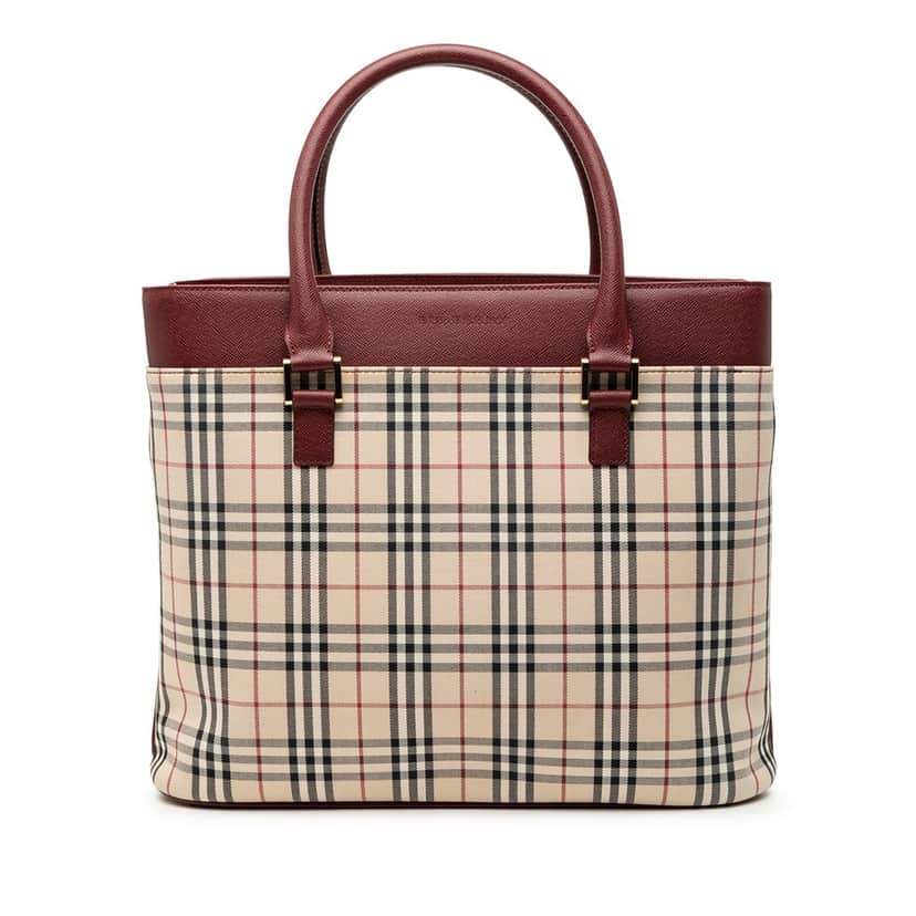 Burberry House Check Canvas Tote Beige Very good condition - Front View