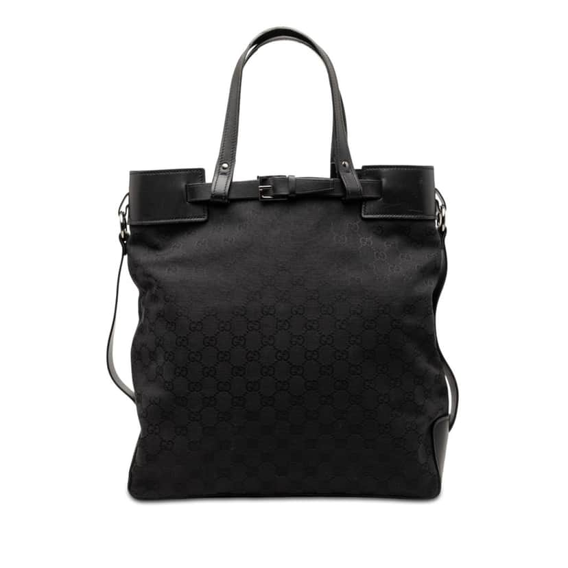 Gucci GG Canvas Tote Black Very good condition - Front View