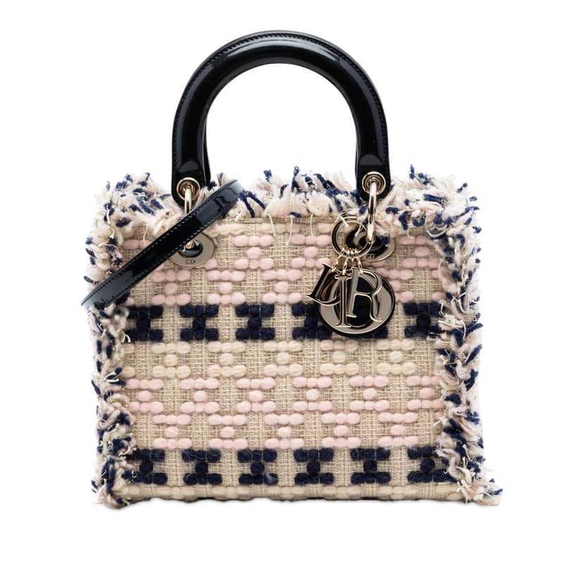 Dior Medium Tweed Lady Dior Beige Very good condition - Front View