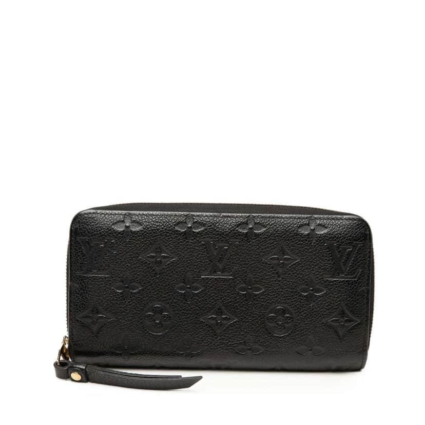 Louis Vuitton Monogram Empreinte Zippy Long Wallet Black Leather Very good condition - Front View