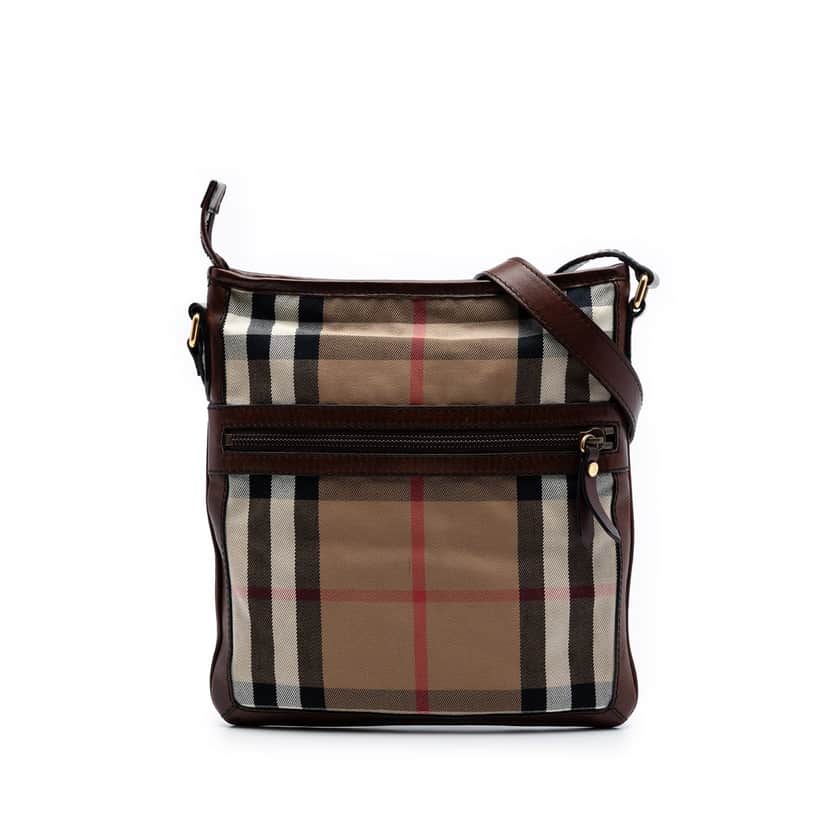 Burberry Exploded Check Canvas Crossbody Beige Very good condition - Front View
