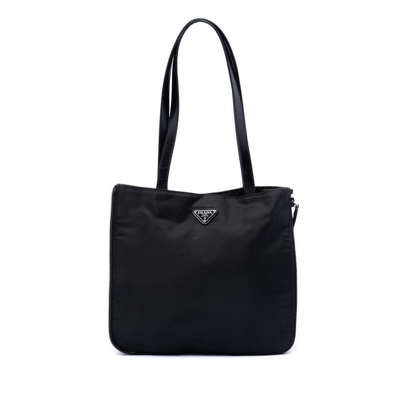 Prada Tessuto Zip Around Tote Black Very good condition - Front View
