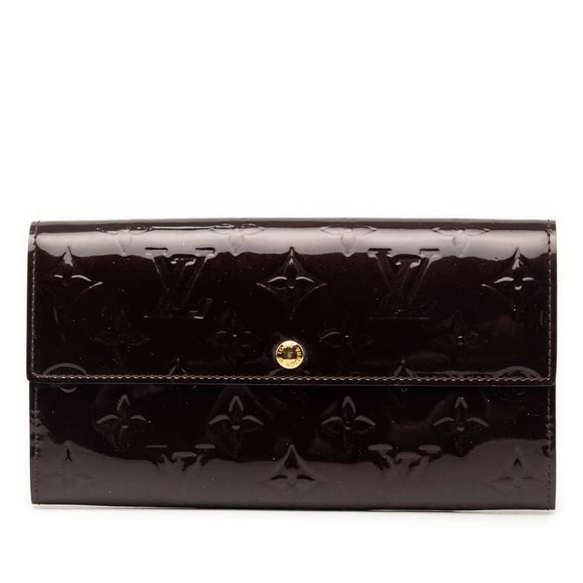 Louis Vuitton Monogram Vernis Sarah Wallet Purple Leather Very good condition - Front View