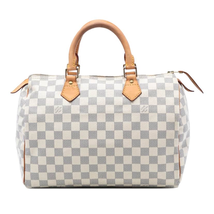 Louis Vuitton Damier Azur Speedy 30 White Very good condition - Front View
