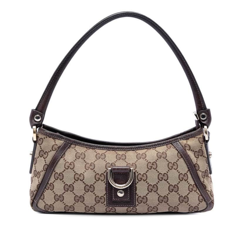 Gucci GG Canvas Abbey D Ring Pochette Beige Very good condition - Front View