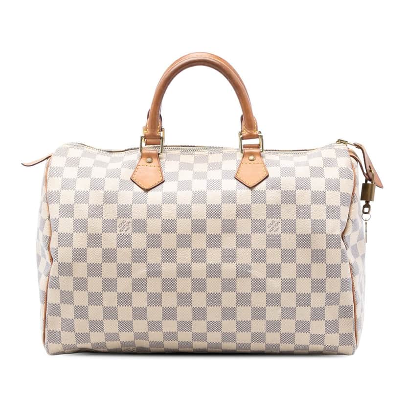Louis Vuitton Damier Azur Speedy 35 White Very good condition - Front View