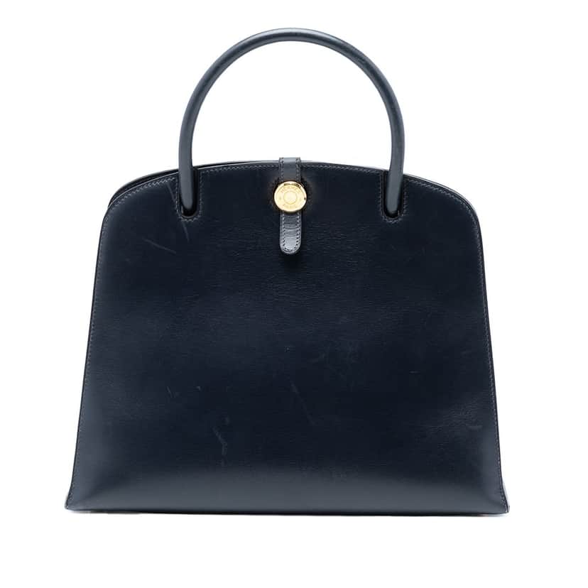 Hermès Box Calf Dalvy 30 Blue Leather Very good condition - Front View