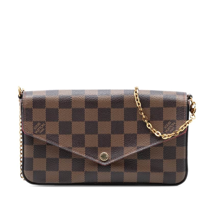 Louis Vuitton Damier Ebene Pochette Felicie Brown Very good condition - Front View