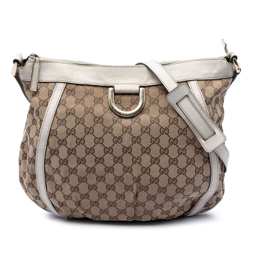 Gucci GG Canvas Abbey D Ring Crossbody Beige Very good condition - Front View
