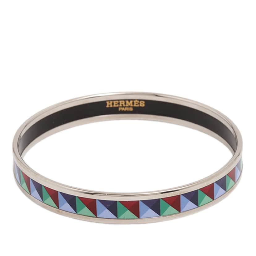 Hermès Narrow Enamel Clous de Trompe Bangle 65 Other Very good condition - Front View