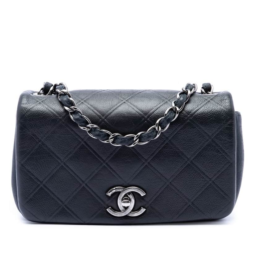 Chanel Small Diamond Embossed Calfskin New Chic Flap Other Leather Very good condition - Front View