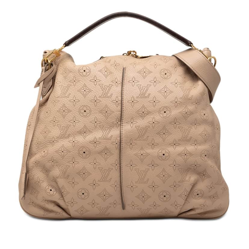 Louis Vuitton Monogram Mahina Selene MM Beige Leather Very good condition - Front View