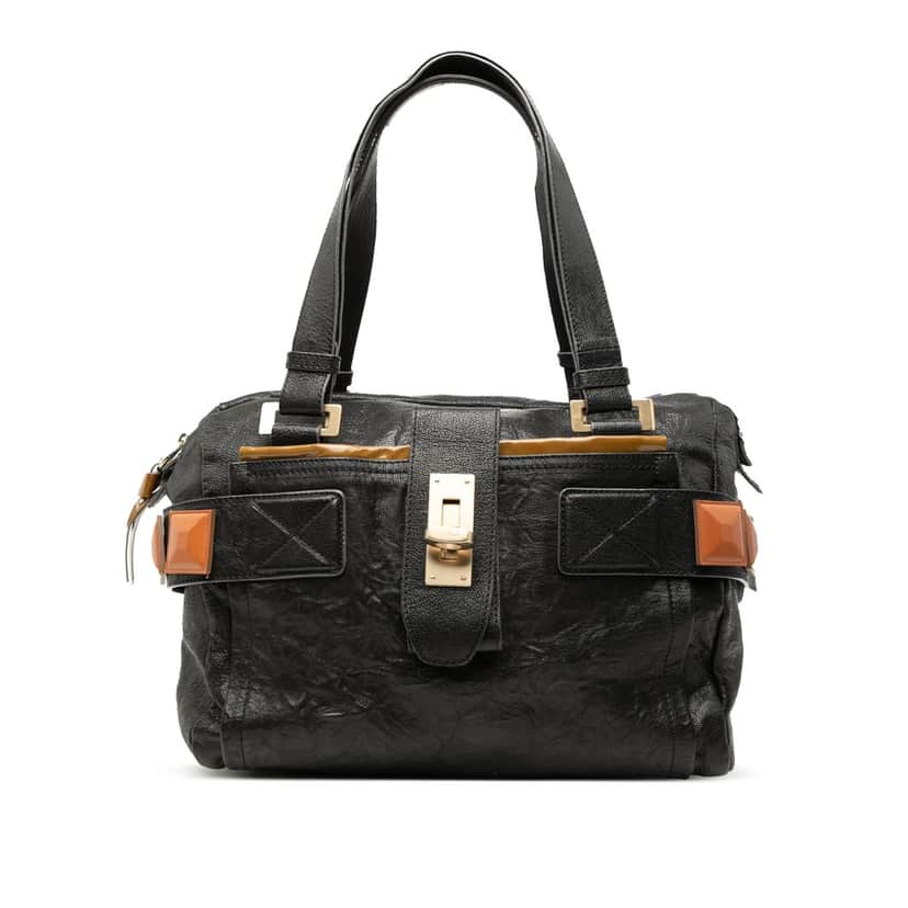 Chloé Leather Audra Shoulder Bag Black Leather Very good condition - Front View