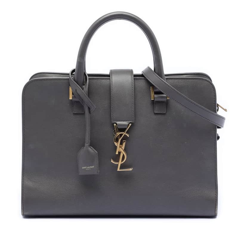 Saint Laurent Small Leather Monogram Cabas Satchel Other Leather Very good condition - Front View