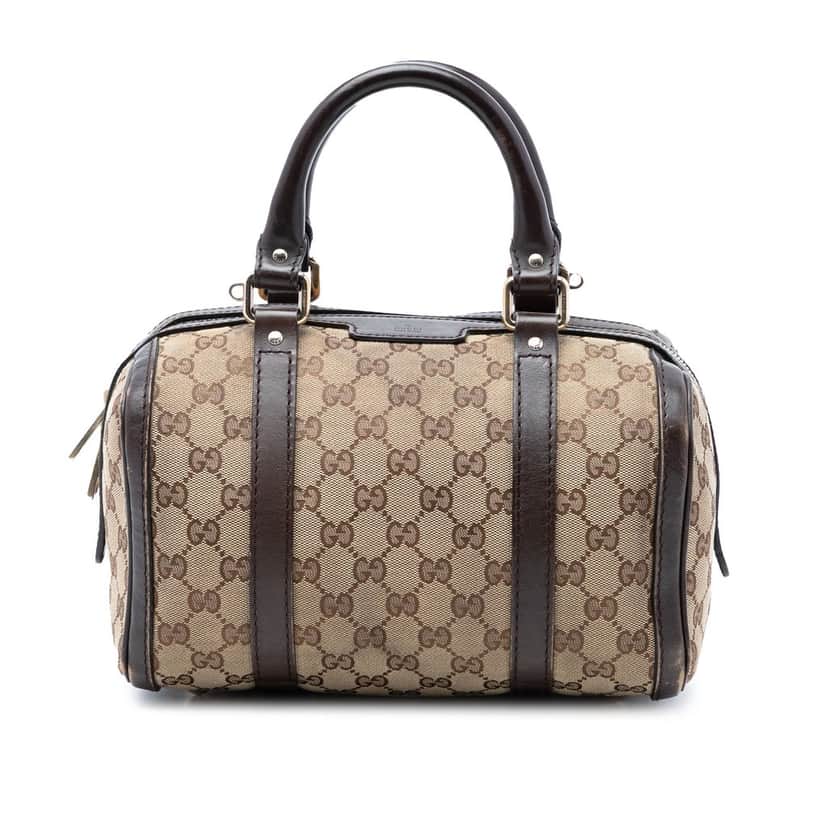 Gucci Small GG Canvas Joy Boston Bag Beige Very good condition - Front View