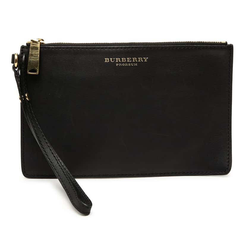 Burberry Prorsum Leather Clutch Black Leather Very good condition - Front View