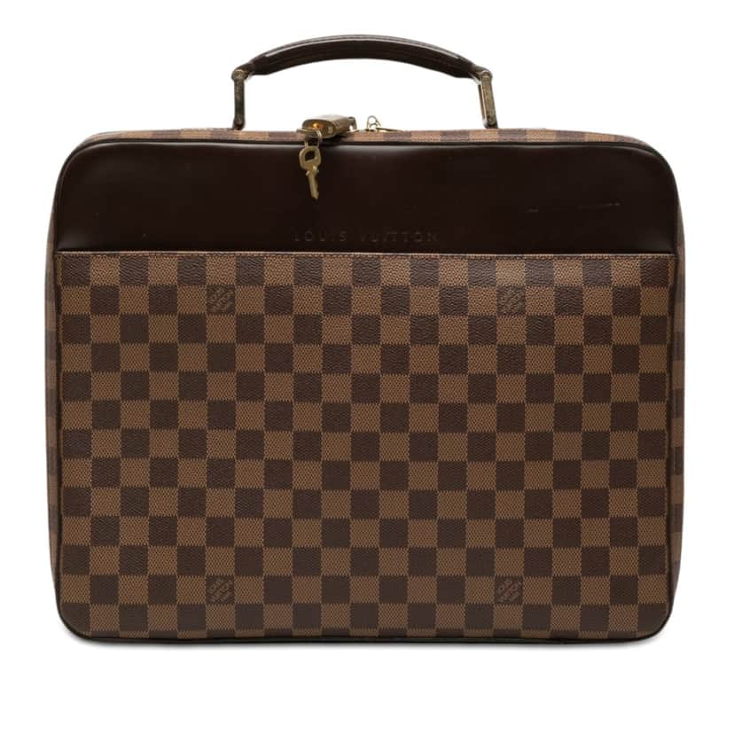 Louis Vuitton Damier Ebene Porte Ordinateur Sabana Brown Very good condition - Front View