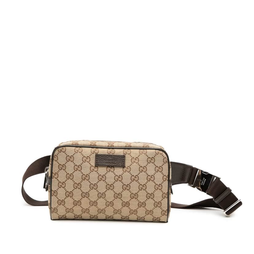Gucci GG Canvas Belt Bag Beige Very good condition - Front View