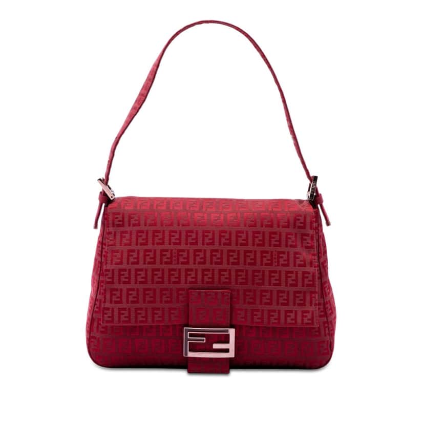 Fendi Zucchino Canvas Mamma Forever Red Very good condition - Front View