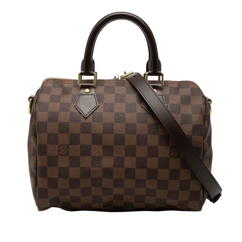 Louis Vuitton Damier Ebene Speedy Bandouliere 25 Brown Very good condition - Front View