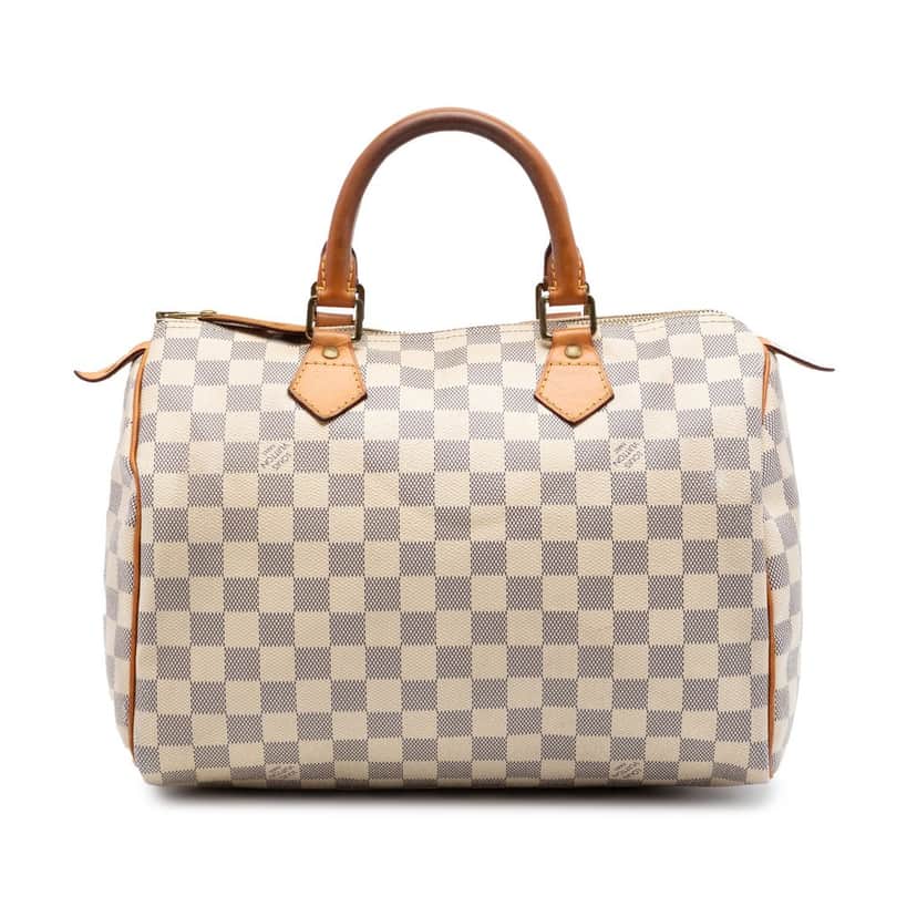 Louis Vuitton Damier Azur Speedy 30 White Very good condition - Front View