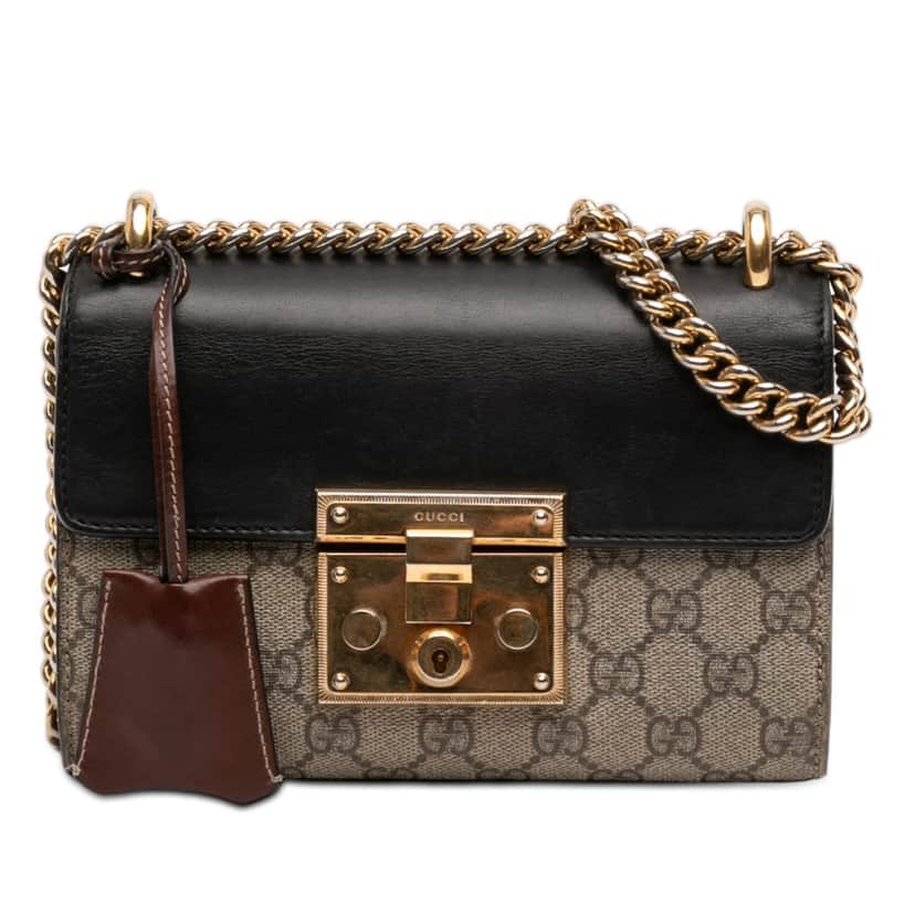 Gucci Small GG Supreme Padlock Crossbody Beige Very good condition - Front View