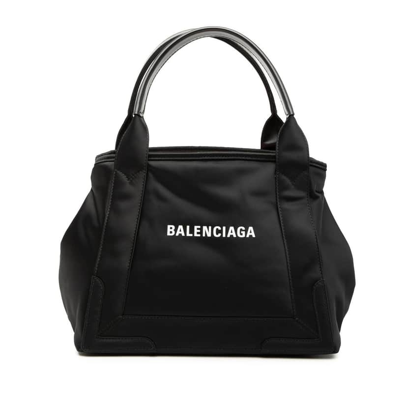 Balenciaga Nylon Navy Cabas Tote S Black Very good condition - Front View