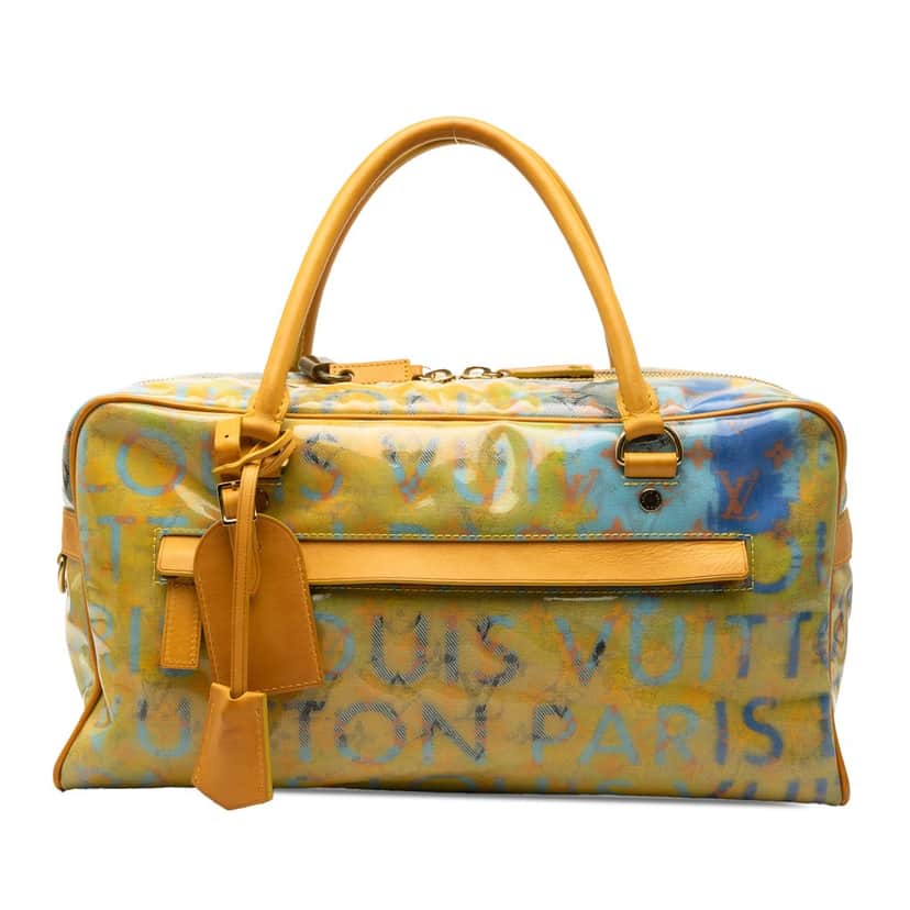 Louis Vuitton Monogram Pulp Line Weekender PM Yellow Plastic Very good condition - Front View