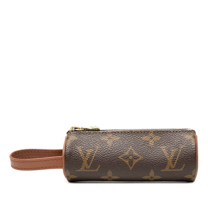 Louis Vuitton Monogram Etui Golf Ball Case Brown Very good condition - Front View